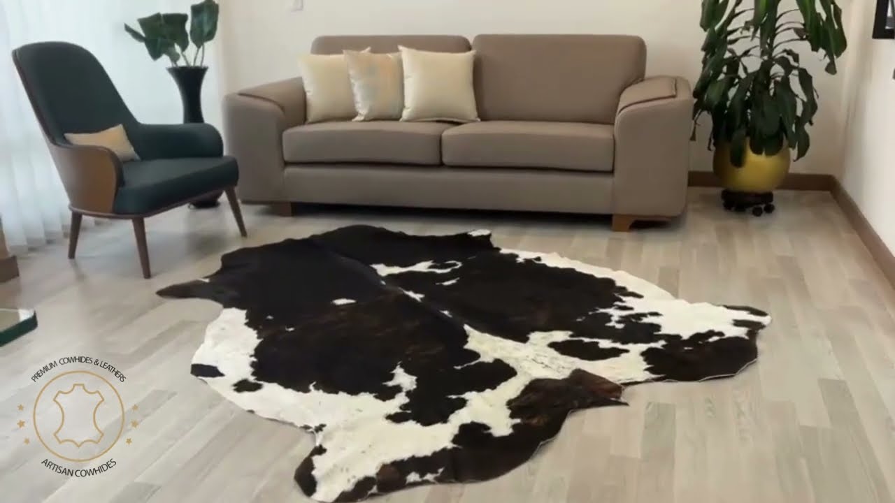 Tricolor Brindle Cowhide Rug by Artisan Cowhides