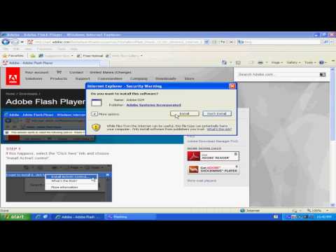 How To Install Adobe Flash Player For Internet Explorer 6 7 8