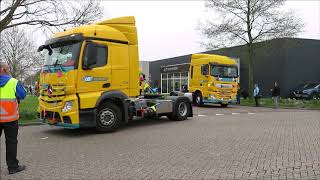 155 Trucks vertrokken vandaag voor 22ste Truckrun Spijkenisse 2019 een impressie met geluid
