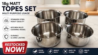 🎉#durable&long lasting#kitchen special 18g topes set#stainless steel heavy quality#order 9659119045