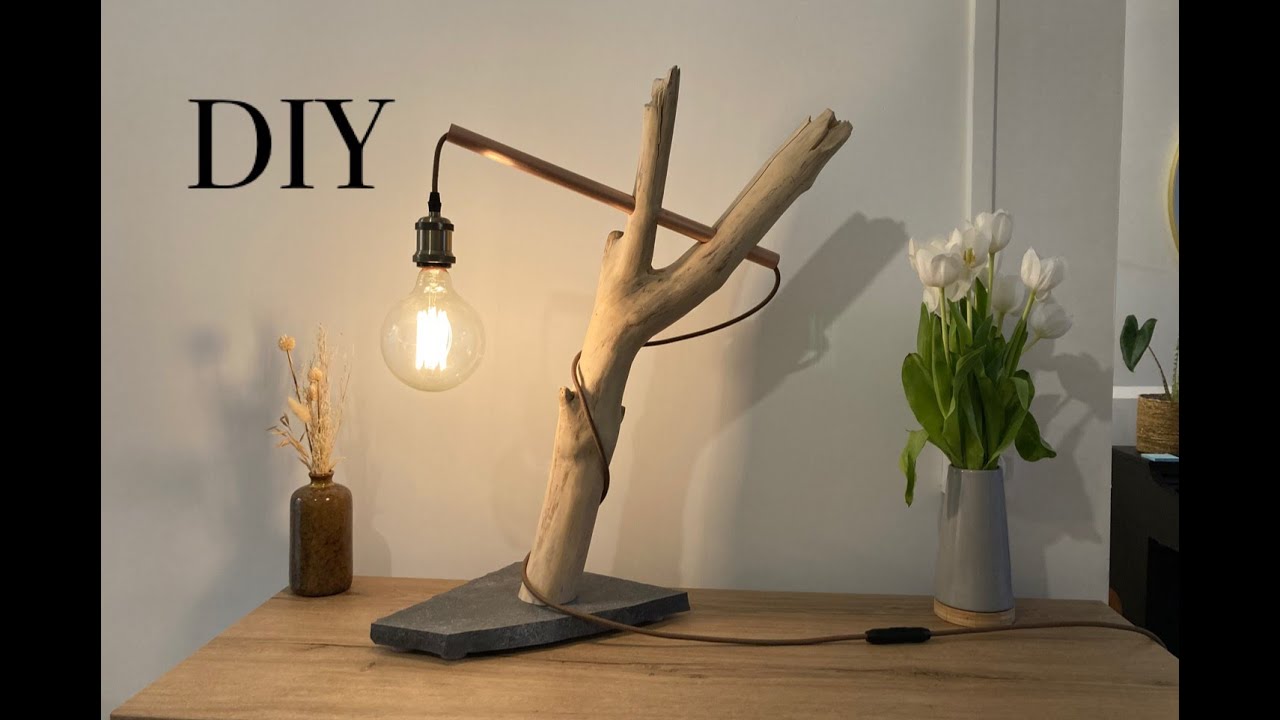 Diy - Fabriquer une lampe sur pied branche - Le Blog déco de MLC