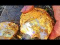 unbelievable!  Crystal gems are wrapped in two huge gold nuggets