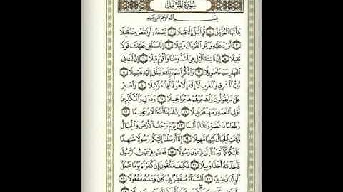 سليم  ابو حاتم                                                       سورة المزمل