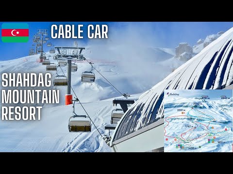 Shahdag Cable Car Ride | Shahdag Mountain Resort, Qusar, Quba, Azerbaijan | 4K