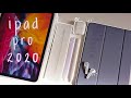 iPAD PRO 2020 11" and APPLE PENCIL UNBOXING + Accessories 🍎✨