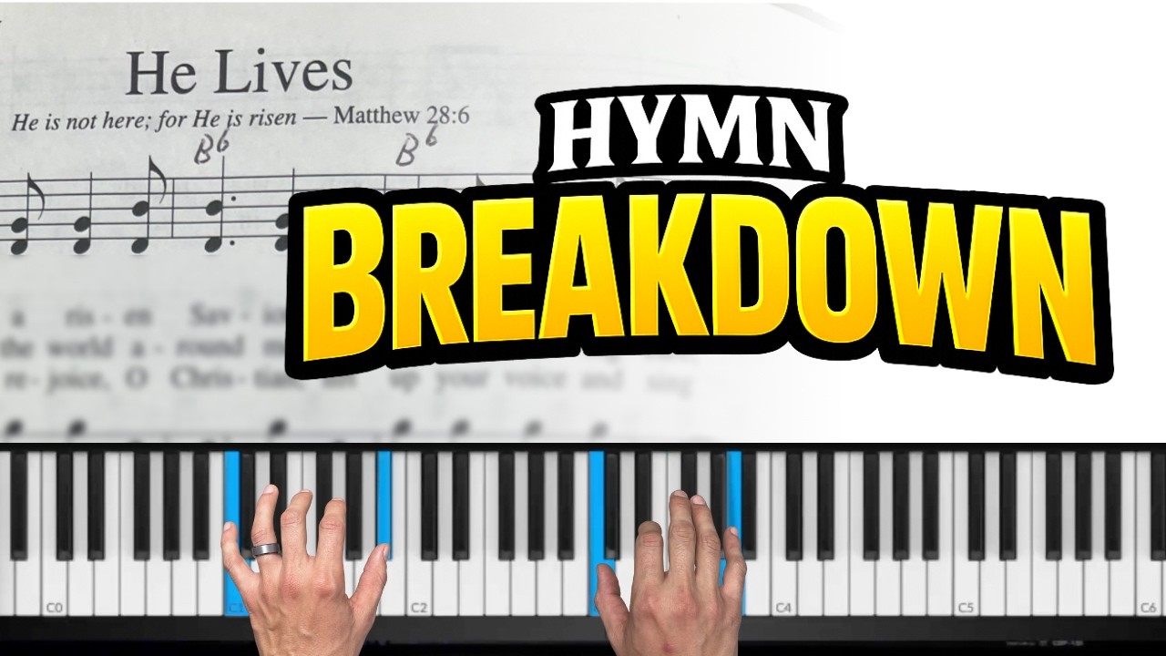 He Lives - Hymn Piano Tutorial: Left Hand Walks & Chords Explained SLOWLY (Note Names)