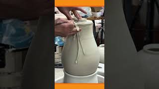 Stacking Two Clay Pots Carefully for Traditional Display #pottery #craftsmanship #popular #shorts