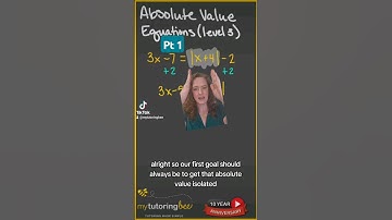part 1 How to solve absolute value equations algebra #mathtutor #mathhelp #algebra #math