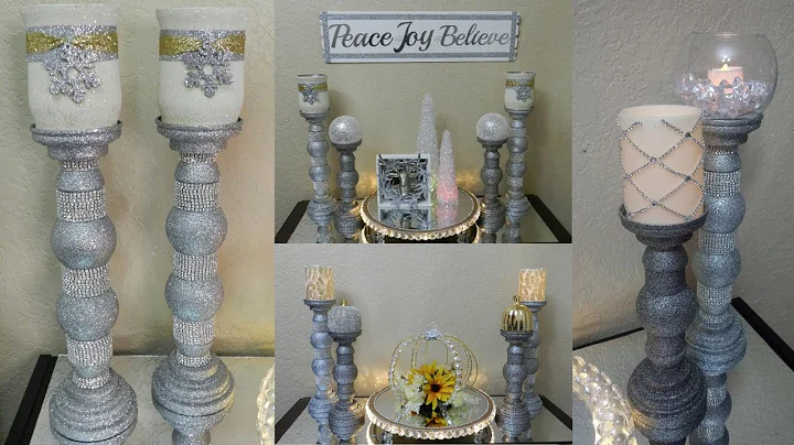 Dollar Tree DIY Candle Holders| DIY Glam Christmas  Home Decor DIY's