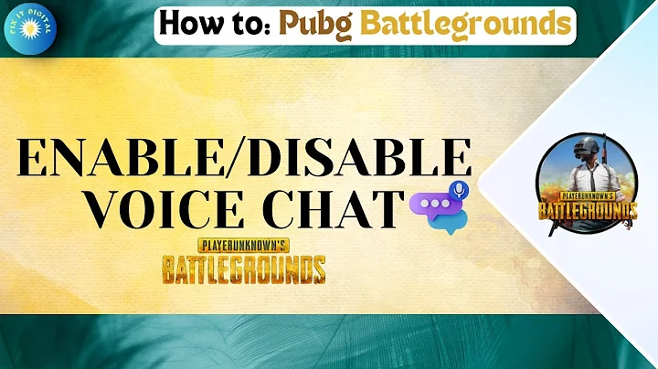 How To Enable Or Disable Voice Chat In PUBG Battlegrounds On PC Or Laptop — Full PC Guide