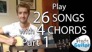 play 26 songs with 4 chords!! part 1 - chords and songs