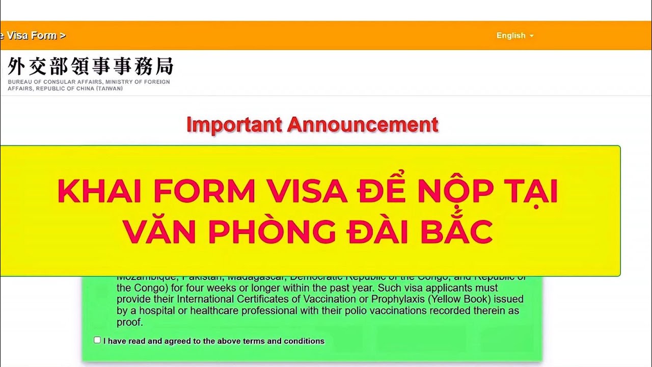 HƯỚNG DẪN KHAI FORM VISA DU HỌC ĐÀI LOAN - YouTube