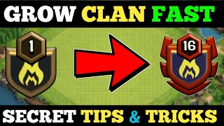 LEVEL UP YOUR CLAN FASTER IN CLASH OF CLANS | SECRET TIPS & TRICKS TO GROW CLAN FAST IN COC