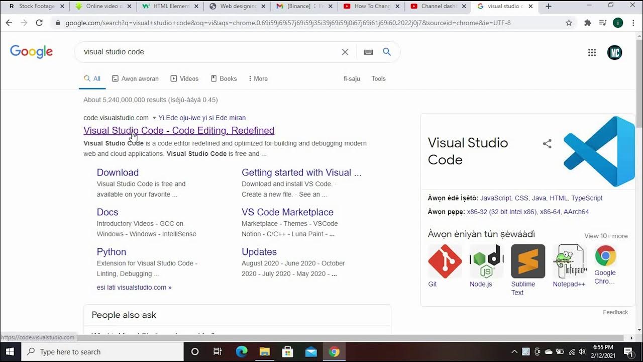 How to download a text editor Visual Studio Code - YouTube