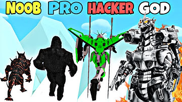 NOOB vs PRO vs HACKER vs GOD in Kaiju Run