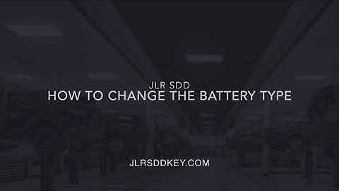 JLR SDD How To get the access code and change the battery type
