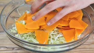 Эта тыква и капуста такая вкусная, что и мяса не надо! Почему я раньше так не готовила? Рецепт ужина