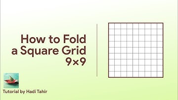 Origami Basics Tutorial: Folding a 9-division square grid (9x9)