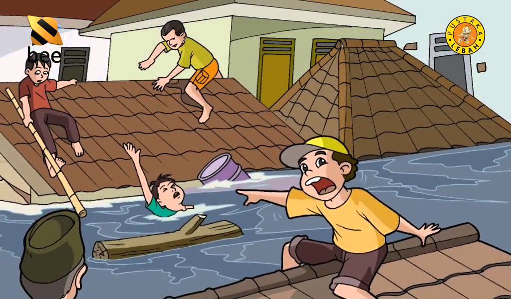 20 Trend Terbaru Gambar  Kartun Bencana Alam  Untuk Anak Sd 