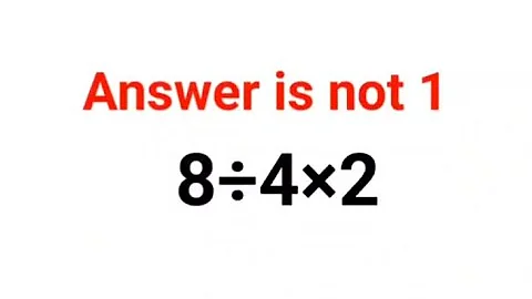 8÷4×2 The answer is not 1. Many got it wrong!  Ukraine Math Test #math #percentages #ukraine