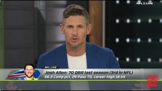 ESPN NFL LIVE | Dan Orlovsky CONFIDENT, Josh Allen Will Be ELITE Even Without Steffon Diggs