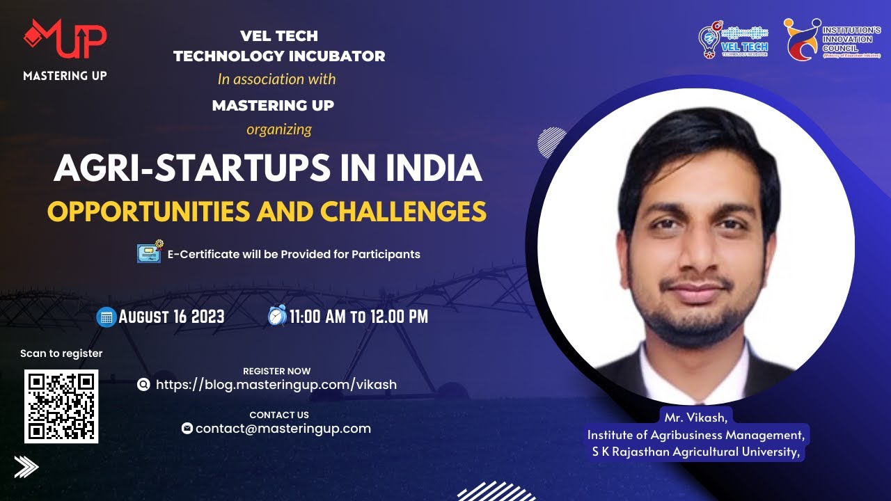 Agri-startups in India Opportunities and Challenges | Mr. Vikash ...