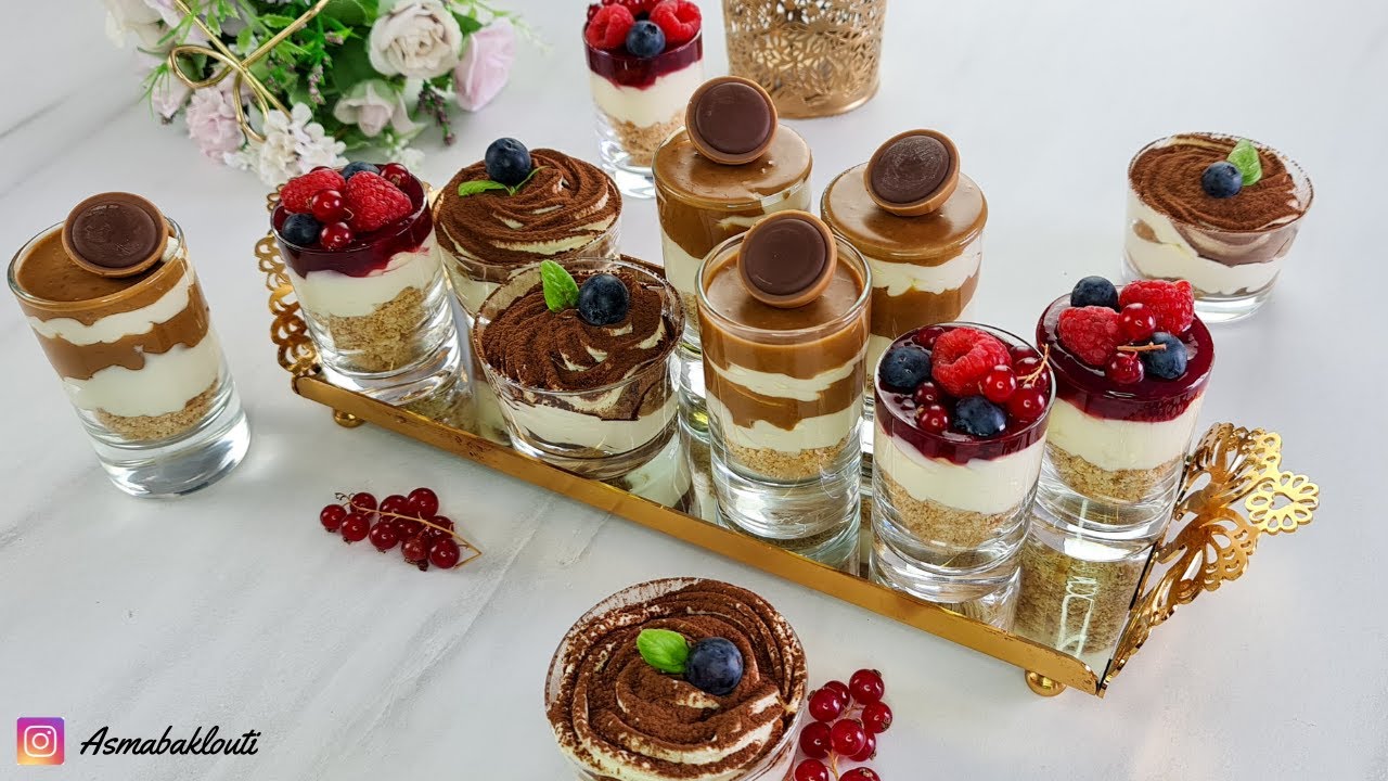 بثلاث مكونات فقط تحضرو طبق فارين يعملو الكيف جاو بنة على بنة Verrines sucrées faciles et rapides