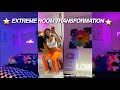 EXTREME ROOM TRANSFORMATION + dorm tour | hypebeast, murakami flower aesthetic