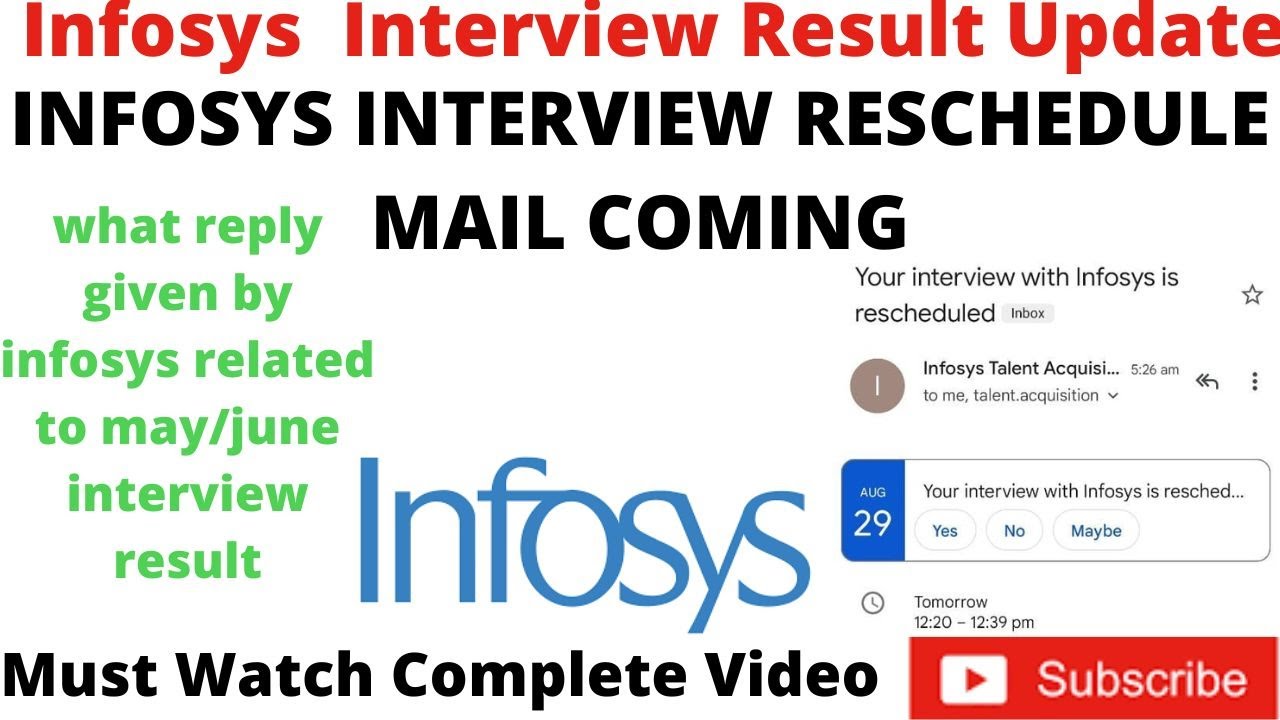 Infosys June 2022 Interview result and Interview Reshedule Updates # ...