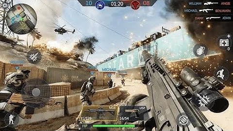 FPS Strike Ops : Modern Arena Gameplay Walkthrough Part 1 - (iOS, Android)