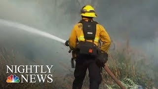 More Than 4,000 Firefighters Battling Wildfires In Santa Barbara County | NBC Nightly News