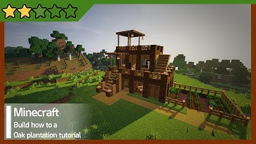 Minecraft tutorial how to build a survival base | 마인크래프트 참나무 야생 기지 건축강좌 | ★★☆☆☆