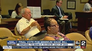 Final vote on minimum wage bill Monday night