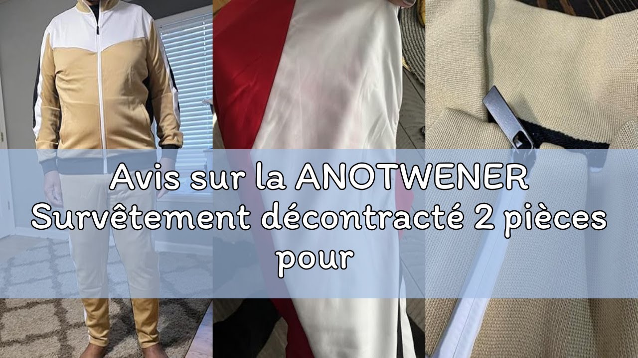 Avis sur la ANOTWENER Survêtement décontracté 2 pièces pour homme, avec pantalon et veste à manches