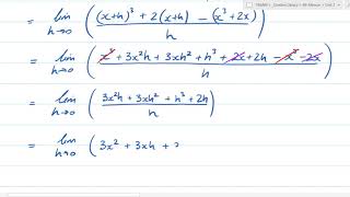 29th July - Differentiation by first principles final example cubic
