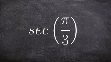 Learn to evaluate for the secant of an angle without using a triangle