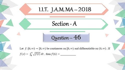 IIT JAM 2018 Mathematics Question 46 | Integral Calculus | Leibnitz Rule | By Prabhakar Sir
