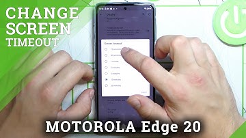 How to Pick Screen Timeout in Motorola Edge 20 - Select Screen Sleep Time
