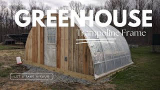 Trampoline frame greenhouse (Plant Update)