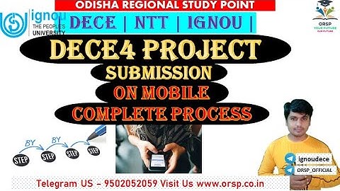 | DECE PROJECT ONLINE SUBMISSION | STEP BY STEP PROCESS | DECE | IGNOU | ORSP | 2022 |