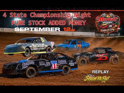 REPLY Full Races: Monett Motor Speedway | 4 State Championship Night | September 12, 2026 - dirt track racing video