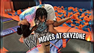 WWE MOVES AT SKYZONE TRAMPOLINE PARK!!!! (JVW Episode 8)