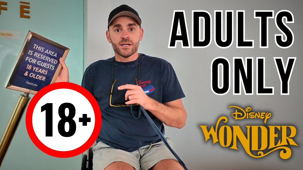 18+ only area inside the Disney Wonder! ☕️🚢