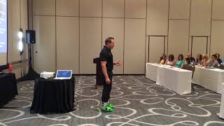 Moflex’s inventor Phil Stotter presenting at the ICAA Conference with Dr. Debbie Rose.