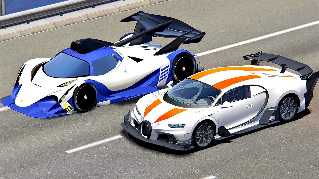 Bugatti Chiron Gtr Vs Devel Sixteen Gtr Drag Race 20 Km Youtube