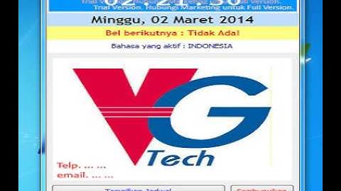 Tutorial Setting Bel Sekolah Otomatis   VG Tech