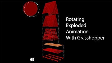 Animated Rotating Exploded Perspective with Grasshopper