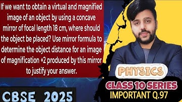 If we want to obtain a virtual and magnified image of an object by using a concave mirror of focal l