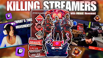 Using MORE INSANE MIRAGE MOVEMENT To Kill STREAMERS In Apex Legends