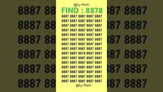 Can You Figure Out The Disguised 8878 In 10 Seconds?